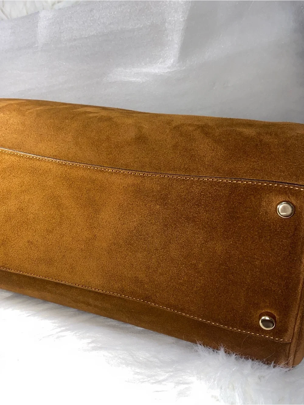 Coach Suede Satchel purse Large Rowan New